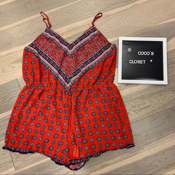 Paisley Print Romper